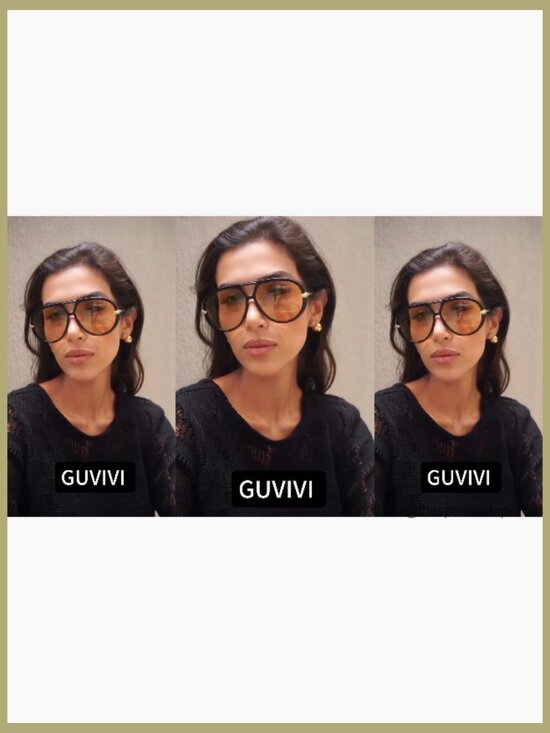 Retro Gold Metal Oversized Aviator Sunglasses Polarized UV Protection main image 5